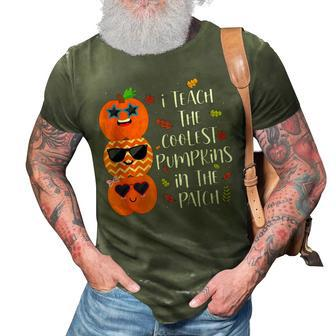 Cute I Teach The Coolest Pumpkins In The Patch Teacher 3D Print Casual Tshirt - Thegiftio UK