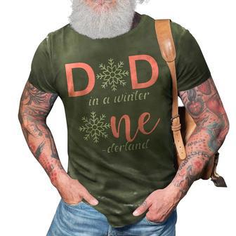 Dad Of The Birthday Girl Winter Onederland 1St Birthday 3D Print Casual Tshirt - Seseable