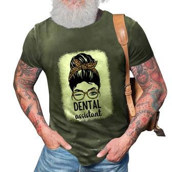 Dental Assistant Messy Bun Dentist Assistant Hygienist Gift Graphic Design Printed Casual Daily Basic 3D Print Casual Tshirt - Thegiftio UK