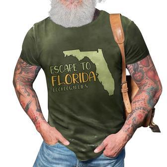 Desantis Escape To Florida Cute Gift 3D Print Casual Tshirt - Monsterry