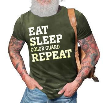 Eat Sleep Color Guard Repeat Funny Sarcastic 3D Print Casual Tshirt - Thegiftio UK