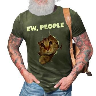 Ew People Cat Meow Kitty Funny Cats Mom And Cat Dad 3D Print Casual Tshirt - Thegiftio UK