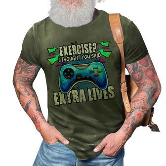 Extra Lives Funny Video Game Controller Retro Gamer Boys V28 3D Print Casual Tshirt - Thegiftio UK