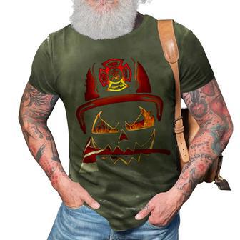 Firefighter Pumpkin Halloween T Graphic Design Printed Casual Daily Basic 3D Print Casual Tshirt - Thegiftio UK