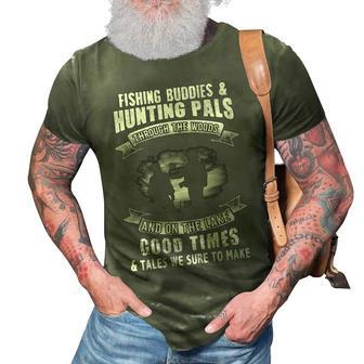 Fishing Buddies & Hunting Pals 3D Print Casual Tshirt - Seseable