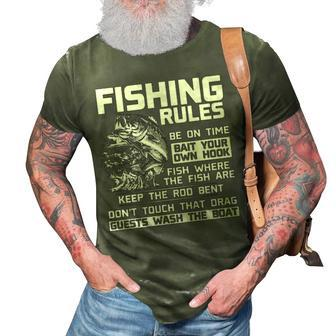 Fishing Rules 3D Print Casual Tshirt - Seseable