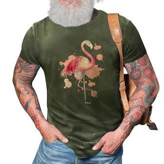 Flamingo Watercolor Art 2 3D Print Casual Tshirt - Thegiftio UK