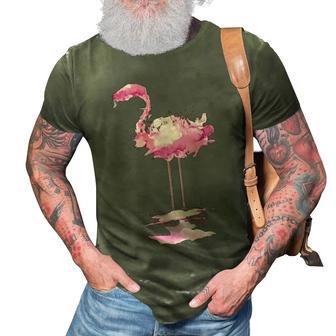 Flamingo Watercolor Art 3 3D Print Casual Tshirt - Thegiftio UK
