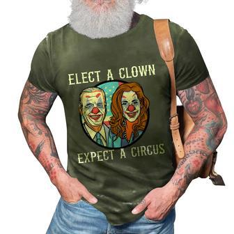 Funny Anti Biden Elect A Clown Expect A Circus Funny Anti Joe Biden 3D Print Casual Tshirt - Monsterry AU