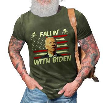 Funny Anti Biden Fallin With Biden Funny Bike Meme 3D Print Casual Tshirt - Monsterry