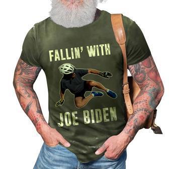 Funny Anti Biden Fallin With Joe Biden Funny Bicycle 3D Print Casual Tshirt - Monsterry