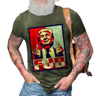 Funny Anti Biden Fjb Trump Middle Finger 3D Print Casual Tshirt - Monsterry DE