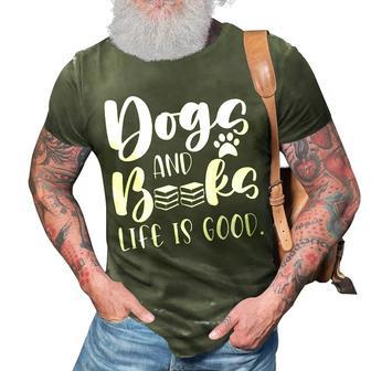 Funny Book Lovers Reading Lovers Dogs Books And Dogs 3D Print Casual Tshirt - Thegiftio UK