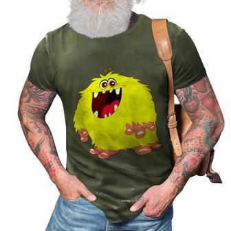 Funny Hairy Yellow Monster 3D Print Casual Tshirt - Thegiftio UK