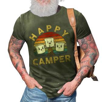 Funny Happy Marshmallow Camper Cute For Kids Women Men V3 3D Print Casual Tshirt - Seseable