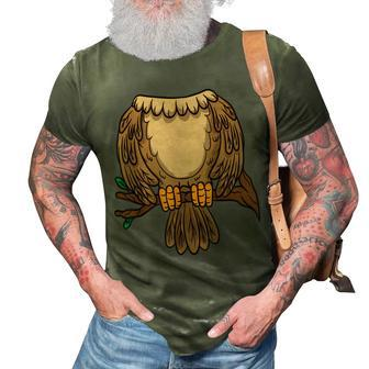 Funny Headless Owl Halloween Night Bird Costume Easy Outfit 3D Print Casual Tshirt - Seseable