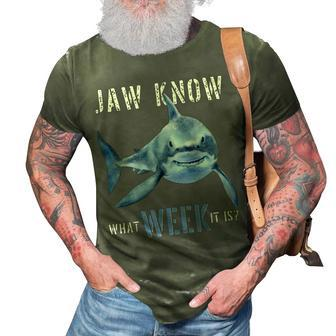 Funny Jaw Know What Week It Is Shark 2022 Funny Shark Kids 3D Print Casual Tshirt - Thegiftio UK