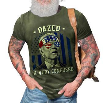 Funny Joe Biden Dazed And Very Confused 4Th Of July 2022 V3 3D Print Casual Tshirt - Seseable