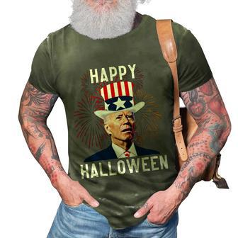 Funny Joe Biden Happy Halloween For Fourth Of July V2 3D Print Casual Tshirt - Monsterry