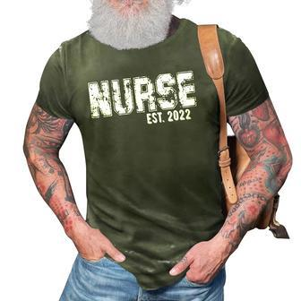 Gift For New Nurses Established 2022 Nurse Est 2022 3D Print Casual Tshirt | Mazezy