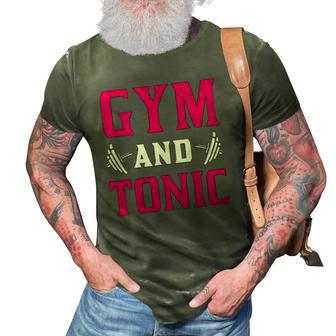 Gym And Tonic Workout Exercise Training 3D Print Casual Tshirt | Mazezy