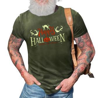Halloween Happy Halloween Trick Or Treat Orange And White 3D Print Casual Tshirt