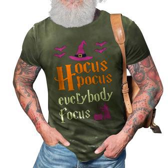 Halloween Hocus Pocus Everybody Focus V2 3D Print Casual Tshirt - Seseable