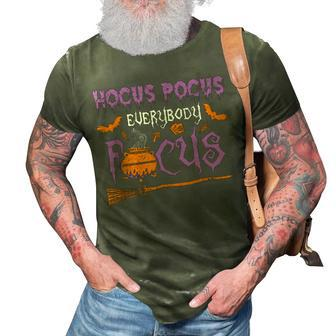 Halloween Teacher Or Student Hocus Pocus Everybody Focus 3D Print Casual Tshirt - Seseable