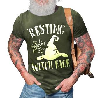 Halloween Womens Resting Witch Face Witchy Bitchy Fun Gift 3D Print Casual Tshirt - Seseable