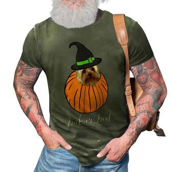Halloween Yorkie Mom Pumpkin Trick Or Treat 3D Print Casual Tshirt - Seseable