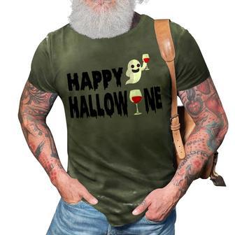 Happy Hallowine Halloween Wine Lovers Trick Or Treat 3D Print Casual Tshirt - Seseable