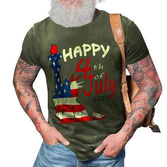 Happy Independence Day 2022 Happy 4Th Of July 2022 3D Print Casual Tshirt - Seseable