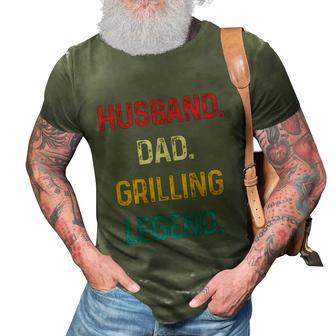 Husband Dad Grilling Legend Bbq Grill Fathers Day Funny Meaningful Gift 3D Print Casual Tshirt - Thegiftio UK