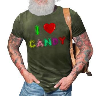 I Love Candy Halloween Colorful Sweets Sweet Tooth 3D Print Casual Tshirt - Seseable