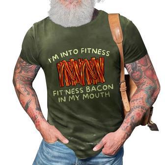 Im Into Fitness Fitness Bacon In My Mouth Funny Foodie 3D Print Casual Tshirt - Thegiftio UK
