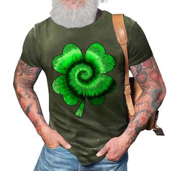 Irish Shamrock Tie Dye Happy St Patricks Day Go Lucky Gift 3D Print Casual Tshirt - Thegiftio UK