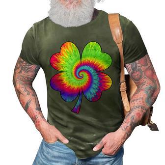 Irish Shamrock Tie Dye Happy St Patricks Day Go Lucky Gift 3D Print Casual Tshirt - Thegiftio UK