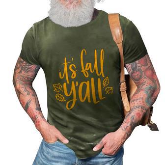 Its Fall Yall Red Leaf Pumpkin Fall Leaves Thanksgiving Graphic Design Printed Casual Daily Basic 3D Print Casual Tshirt