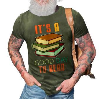 Its Good Day To Read Book Funny Library Reading Lovers 3D Print Casual Tshirt - Thegiftio UK