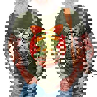 Kawaii Corgi Ramen Cute Japanese Manga Anime For Dog Lovers 3D Print Casual Tshirt - Thegiftio