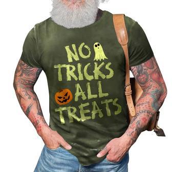 Kids Halloween No Tricks All Treats Ghost Trick Or Treat 3D Print Casual Tshirt - Seseable