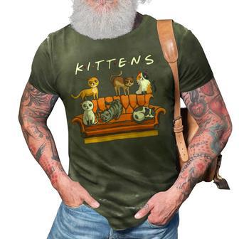 Kittens Funny Cat Cute Cat Kitty Lovers 3D Print Casual Tshirt - Thegiftio UK
