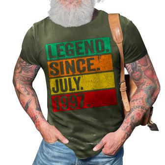 Legend Since July 1997 25Th Birthday 25 Years Old Vintage 3D Print Casual Tshirt - Seseable