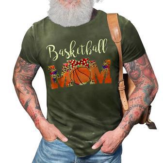 Leopard Basketball Mom Game Day Mom Life Tie Dye Mothers Day 3D Print Casual Tshirt - Thegiftio UK