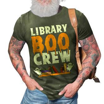 Library Boo Crew School Librarian Ghost Halloween Boys Girls 3D Print Casual Tshirt - Seseable