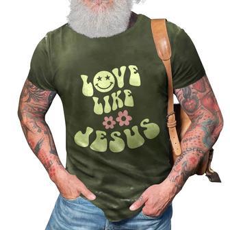 Love Like Jesus Religious God Christian Words Gift V3 3D Print Casual Tshirt - Monsterry DE