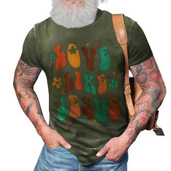 Love Like Jesus Religious God Christian Words On Back V4 3D Print Casual Tshirt - Thegiftio UK