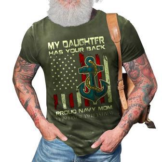 Navy Mom My Daughter Has Your Back 3D Print Casual Tshirt - Monsterry AU