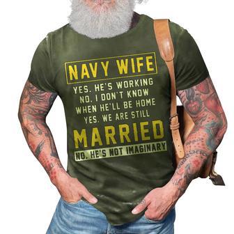 Navy Wife - Wife Of A Navy Veteran 3D Print Casual Tshirt - Monsterry DE