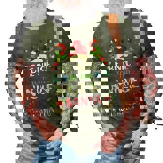 Nurse Christmas - Be Nice To The Nurse Santa Is Watching 3D Print Casual Tshirt - Thegiftio